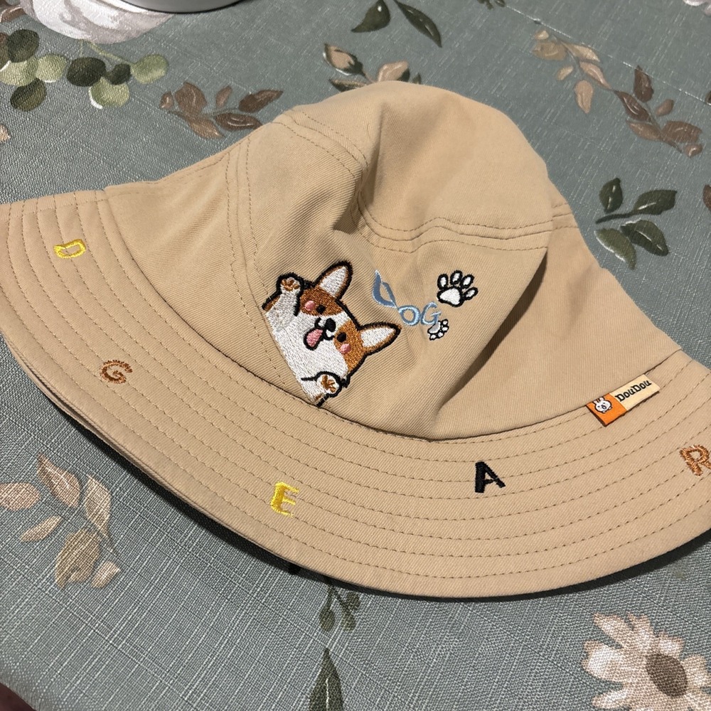 DouDou Bucket Hat - Kids Washed‎ Cotton Travel Bucket Packable Hat Dog RUMI life